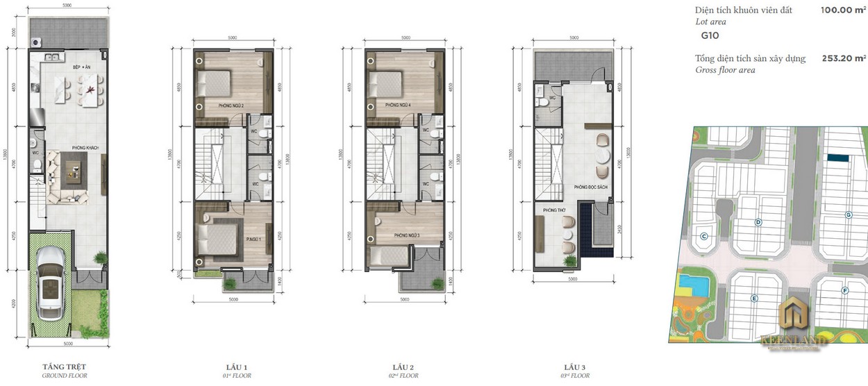 Thiết kế nhà phố Merosa Park diện tích 5x20m