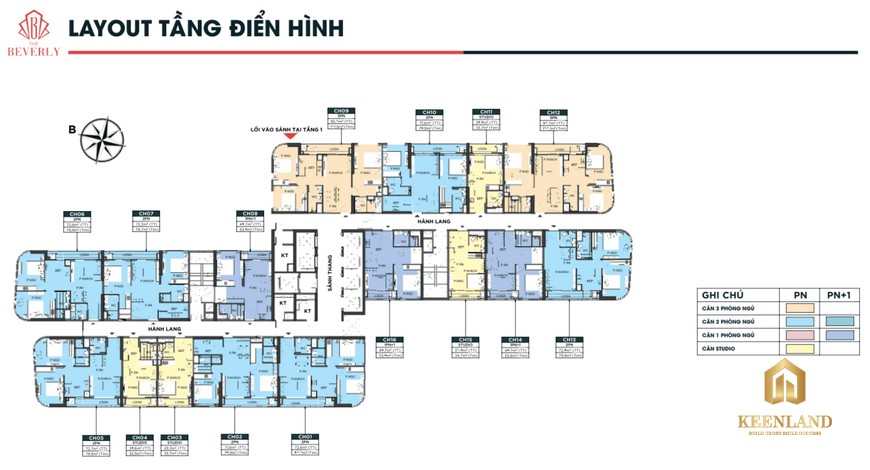 Mặt bằng tầng điển hình The Beverly Vinhomes