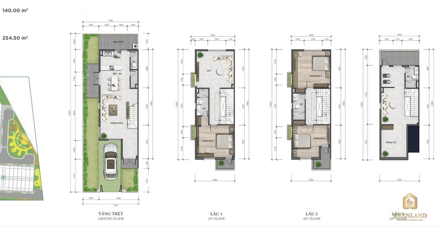 Thiết kế căn hộ 7x20 The Classia Khang Điền quận 9