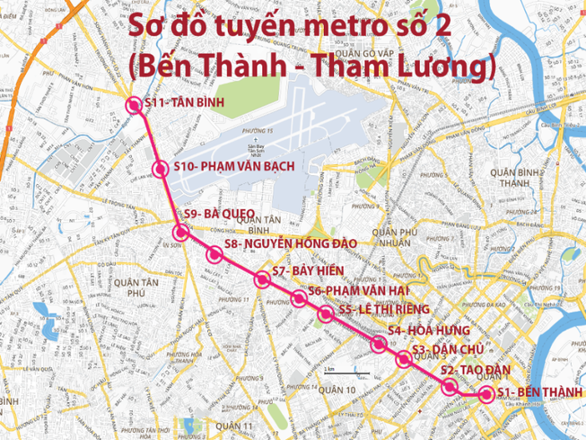 Dự án metro số 2 Bến Thành - Tham Lương 