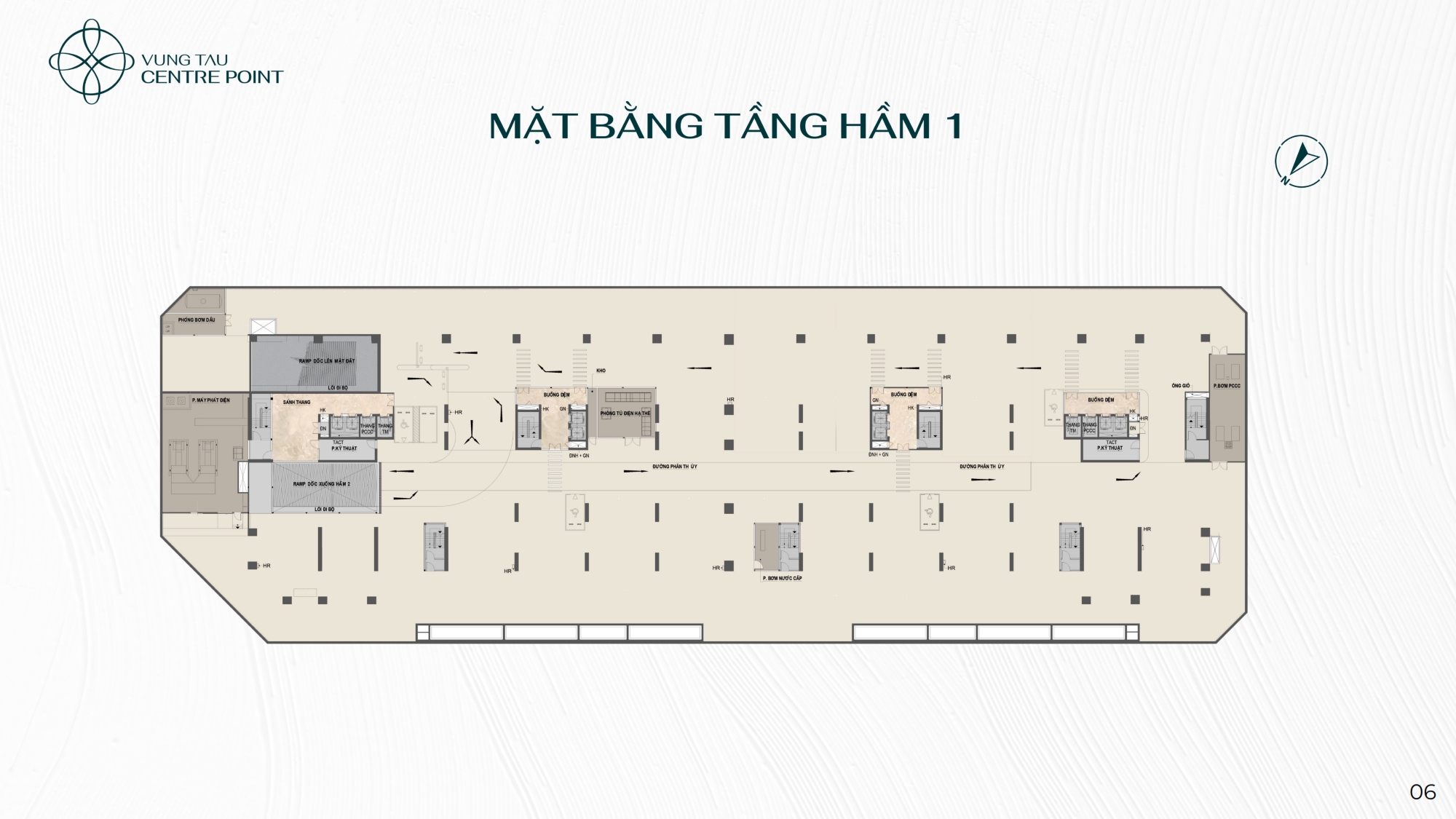 Mặt bằng tầng hầm 1 căn hộ Vũng Tàu Centre Point