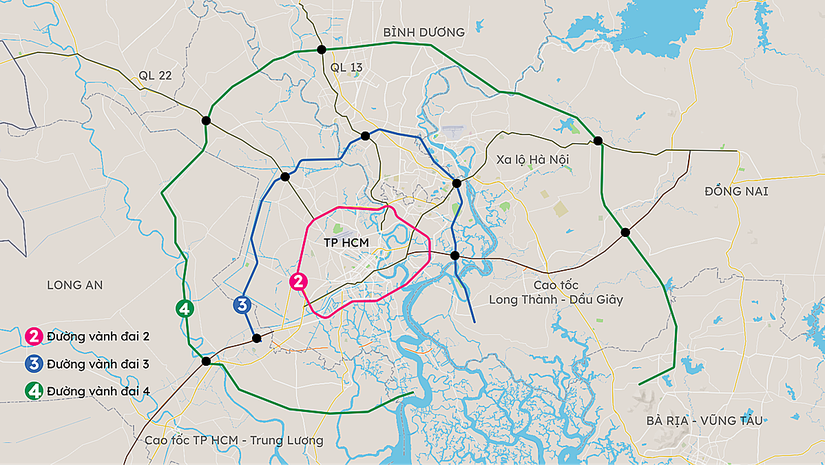 Các tuyến vành đai Tp.HCM